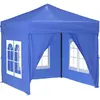 vidaXL Tente de réception pliable avec parois Bleu 2x2 m