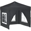vidaXL Tente de réception pliable avec parois Anthracite 2x2 m