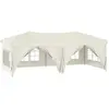 vidaXL - Partytent - inklapbaar - met - zijwanden - 3x6 - m - crèmekleurig