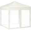 vidaXL Tente de réception pliable avec parois Crème 2x2 m