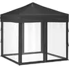 vidaXL Tente de réception pliable avec parois Anthracite 2x2 m