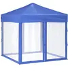 vidaXL Tente de réception pliable avec parois Bleu 2x2 m