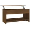 vidaXL Table basse Chêne marron 102x50x52,5 cm Bois d'ingénierie