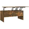 vidaXL Table basse Chêne fumé 102x50,5x46,5 cm Bois d'ingénierie