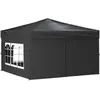 vidaXL Tente de réception pliable avec parois Anthracite 3x3 m