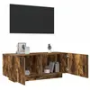 vidaXL Meuble TV Chêne fumé 100x35x40 cm Bois d'ingénierie