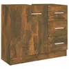 vidaXL Armoire de lavabo Chêne fumé 63x30x54 cm Bois d'ingénierie