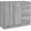 vidaXL Armoire de lavabo Sonoma gris 63x30x54 cm Bois d'ingénierie