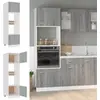 vidaXL Armoire à micro-ondes Sonoma gris 60x57x207 cm