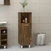 vidaXL Armoire de bain Chêne fumé 30x30x95 cm Bois d'ingénierie