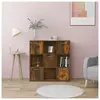 vidaXL Bibliothèque Chêne fumé 90x30x90 cm Bois d'ingénierie