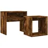 vidaXL Tables basses gigognes 2 pcs chêne fumé bois d'ingénierie