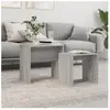 vidaXL Tables basses gigognes 2 pcs sonoma gris bois d'ingénierie