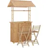 vidaXL Mobilier de bar 3 pcs Bambou