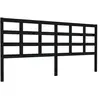 vidaXL Tête de lit Noir 205,5x4x100 cm Bois massif de pin