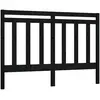 vidaXL Tête de lit Noir 146x4x100 cm Bois massif de pin