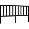 vidaXL Tête de lit Noir 186x4x100 cm Bois massif de pin