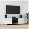 vidaXL Meuble TV Blanc 120x40,5x35 cm Bois d'ingénierie