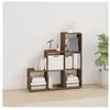 vidaXL Bibliothèque escalier Chêne marron 107 cm Bois d'ingénierie