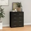 vidaXL Buffet avec 4 tiroirs 60x30,5x71 cm Noir