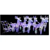 vidaXL Décoration de Noël Rennes et traîneau 320 LED Acrylique
