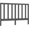 vidaXL Tête de lit Gris 141x4x100 cm Bois massif de pin
