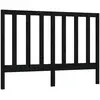 vidaXL Tête de lit Noir 166x4x100 cm Bois massif de pin
