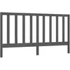 vidaXL Tête de lit Gris 206x4x100 cm Bois massif de pin