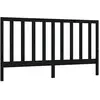 vidaXL Tête de lit Noir 206x4x100 cm Bois massif de pin