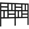 vidaXL Tête de lit Noir 126x4x104 cm Bois massif de pin