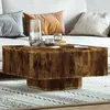 vidaXL Table basse Chêne fumé 60x60x31,5 cm Bois d'ingénierie  815837