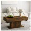 vidaXL Table basse Chêne fumé 96x50x45 cm Bois d'ingénierie
