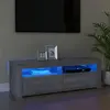 vidaXL Meuble TV avec lumières LED sonoma gris 120x35x40 cm