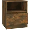 vidaXL Table de chevet chêne fumé 40x40x50 cm bois d'ingénierie