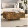 vidaXL Table basse Chêne fumé 85x55x31 cm Bois d'ingénierie