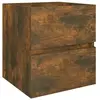 vidaXL Armoire de lavabo Chêne fumé 41x38,5x45 cm Bois d'ingénierie