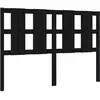vidaXL Tête de lit Noir 125,5x4x100 cm Bois massif de pin