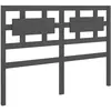 vidaXL Tête de lit Gris 125,5x4x100 cm Bois massif de pin