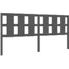 vidaXL Tête de lit Gris 205,5x4x100 cm Bois massif de pin