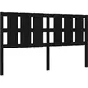 vidaXL Tête de lit Noir 205,5x4x100 cm Bois massif de pin