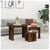vidaXL Tables basses gigognes 3 pcs Chêne fumé Bois d'ingénierie