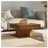 vidaXL Table basse Chêne fumé 57x57x30 cm Bois d'ingénierie