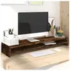vidaXL Support de moniteur Chêne fumé 100x24x13 cm Bois d'ingénierie