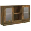 vidaXL Armoire à vitrine Chêne fumé 120x30,5x70 cm Bois d'ingénierie