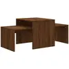 vidaXL Ensemble table basse Chêne brun 100x48x40 cm Bois d'ingénierie