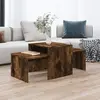 vidaXL Ensemble table basse Chêne fumé 100x48x40 cm Bois d'ingénierie