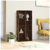vidaXL Armoire à livres Chêne fumé 50x25x106 cm