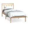 vidaXL Cadre de lit 75x190 cm Petit simple Bois massif