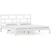vidaXL Cadre de lit Blanc Bois de pin massif 200x200 cm