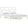 vidaXL Cadre de lit Blanc Bois de pin massif 160x200 cm